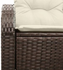 Kerti kanapé párnával Barna 124 x 62 x 69 cm polirattan