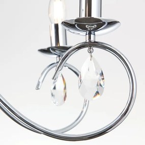 Orion LU 1658/5 - Kristály csillár láncon ALESSIA 5xE14/40W/230V fényezett króm