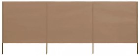 tópszínű szövet 3-paneles szélfogó 400 x 160 cm