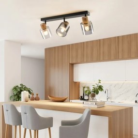 Brilagi - HYGGE spotlámpa 3xE14/15W/230V fekete/füstszínű