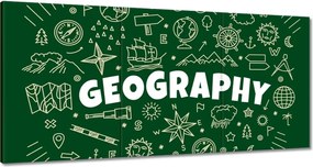 Vászonkép 60x30 Földrajz motívum a tanterembe