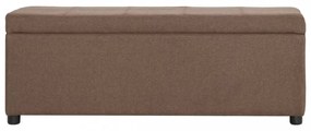 barna poliészter pad tárolórekesszel 116 cm