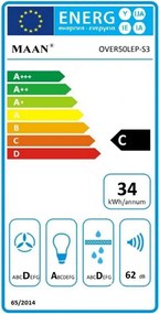 MAAN Vertical-2 50 páraelszívó / szagelszívó - 50 cm - fehér / üveg