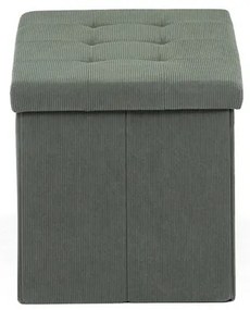 Zöld Kordbársony Tárolós Puff. TAB-472 GRN6