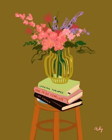 Illusztráció Floral Vase, Arty Guava