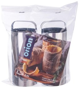 Rozsdamentes acél kürtöskalács sütőforma szett 2 db-os ø 6 cm – Orion