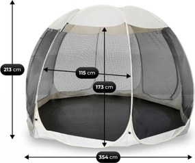 Kerti pavilon 354 cm bézs/fekete színben – CAMA