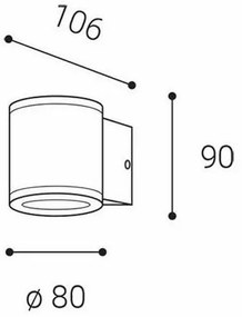LED2 - Kültéri fali lámpa MIDO 1xGU10/50W/230V antracit IP54