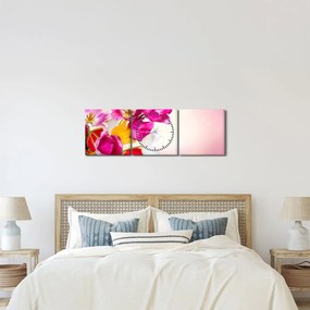 Tulipán képe (órával) (90x30 cm)