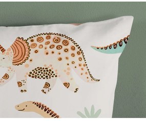 Barna-bézs egyszemélyes pamut gyerek ágyneműhuzat 140x200 cm Dino – Good Morning