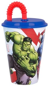 Bosszúállók Rolling Thunder szívószálas pohár, műanyag 430 ml