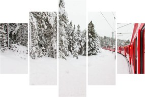 Kép - Vonat a havas tájban (150x105 cm)