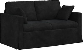 vidaXL Kanapé Fekete 138 x 78 x 80 cm Bársony