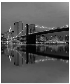 Fotótapéta fekete fehér Manhattan-i híd - 225x270 cm