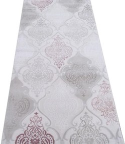 Píza elegáns akril szőnyeg mályva krém 100 x 200 cm
