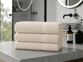 CLARYSSE ELEGANCE törölköző 70x140 cm krémszínű, 100% pamut