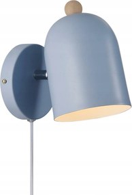 Nordlux Gaston fali lámpa, kék, E27, állítható irány, fa