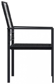 2 db fekete PVC rattan kerti szék