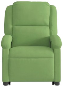 világoszöld bársony felállást segítő dönthető fotel