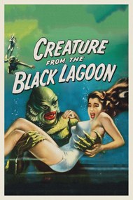 Festmény reprodukció Creature from the Black Lagoon (Vintage Cinema / Retro Movie Theatre Poster / Horror & Sci-Fi), (26.7 x 40 cm)