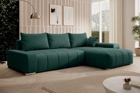 Univerzális ülőgarnitúra, smaragdzöld, VEZAN ROH