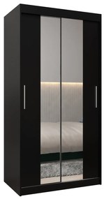 Ruhásszekrény 100 cm Toki 1 (matt fekete + matt fekete). 1064878