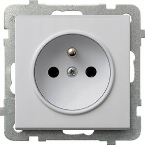 Földelt szimpla aljzat fehér matt Ospel Sonata GP-1RZ/m/75