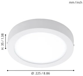 Eglo 96491 - LED Kültéri mennyezeti lámpa ARGOLIS LED/16,5W/230V