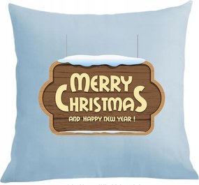 Párna párnahuzat nyomott mintás Merry Christmas and Happy New Year