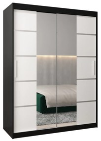 Ruhásszekrény 150 cm Verika 4 150 (fekete + fehér). 1064281