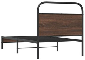 ágykeret matrac nélkül 90x190 cm barna tölgyfa műfa