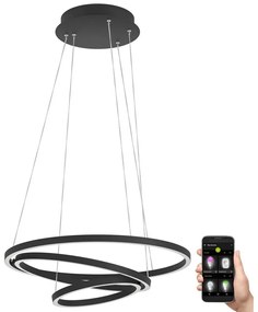 Eglo 900479 - LED Dimmelhető csillár zsinóron LOBINERO-Z LED/43,2W/230V fekete