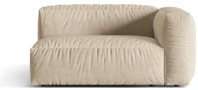 Bézs bársony kanapé modul (jobb oldali) Martina – Micadoni