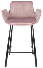 Világos rózsaszín bársony bárszék szett 2 db-os 91,5 cm Brit – Zuiver