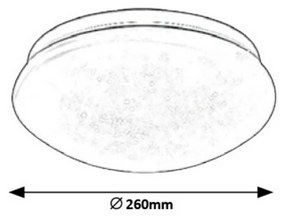 Rabalux 3936 Lucas mennyezeti LED lámpa, fehér, átmérő: 26 cm
