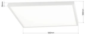 Orion - Dimmelhető LED mennyezeti lámpa DISC LED/46W/230V 2700/3000/4000K 59x59 cm fehér