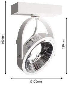 Fali spotlámpa LUGAR 1xAR111 - GU10/25W/230V