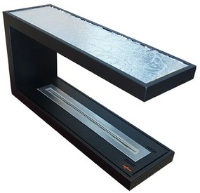 InFire - Sarok BIO kandalló 100x50 cm 3kW kétoldalú