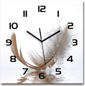 Nagy üveg falióra Toll a vízen 60x60