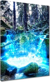 Vászonkép 70x100 Vízesés a folyón Hegyek