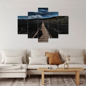 Egy kép a fa útról alkonyatkor (150x105 cm)