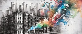 Kép - Ipari élet (120x50 cm)