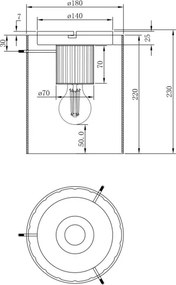 Globo 15904DF - Mennyezeti lámpa TULIVAR 1xE27/40W/230V átm. 18 cm fehér