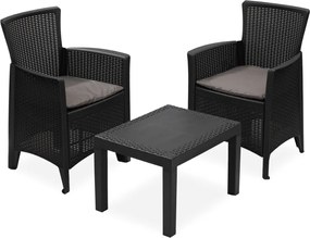 Kerti garnitúra FOREST, 3 részes, antracit színben I.P.A.E-Progarden