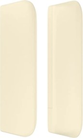 krémszínű műbőr szárnyas fejtámla 163x16x78/88 cm