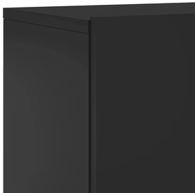 2 db fekete falra szerelhető TV-szekrény 60 x 30 x 41 cm