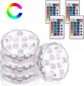 Medence Lámpák Kerti Világítás Jacuzzi Lámpa Távirányítóval 4 db