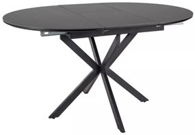 Gaston bővíthető kerámia étkezőasztal fekete 100-135cm