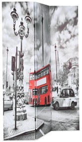 fekete-fehér londoni busz mintás paraván 120 x 170 cm