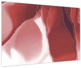 Kép - Piros absztrakt virág N⁰3 (90x60 cm)